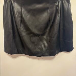 Express Black faux leather Mini Skort